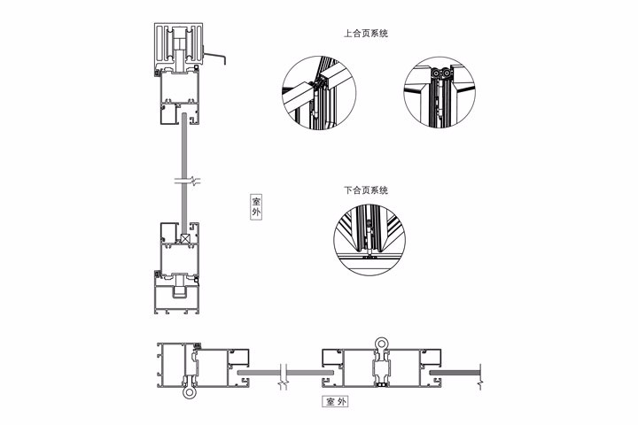ZDM02折叠推拉门外开431型
